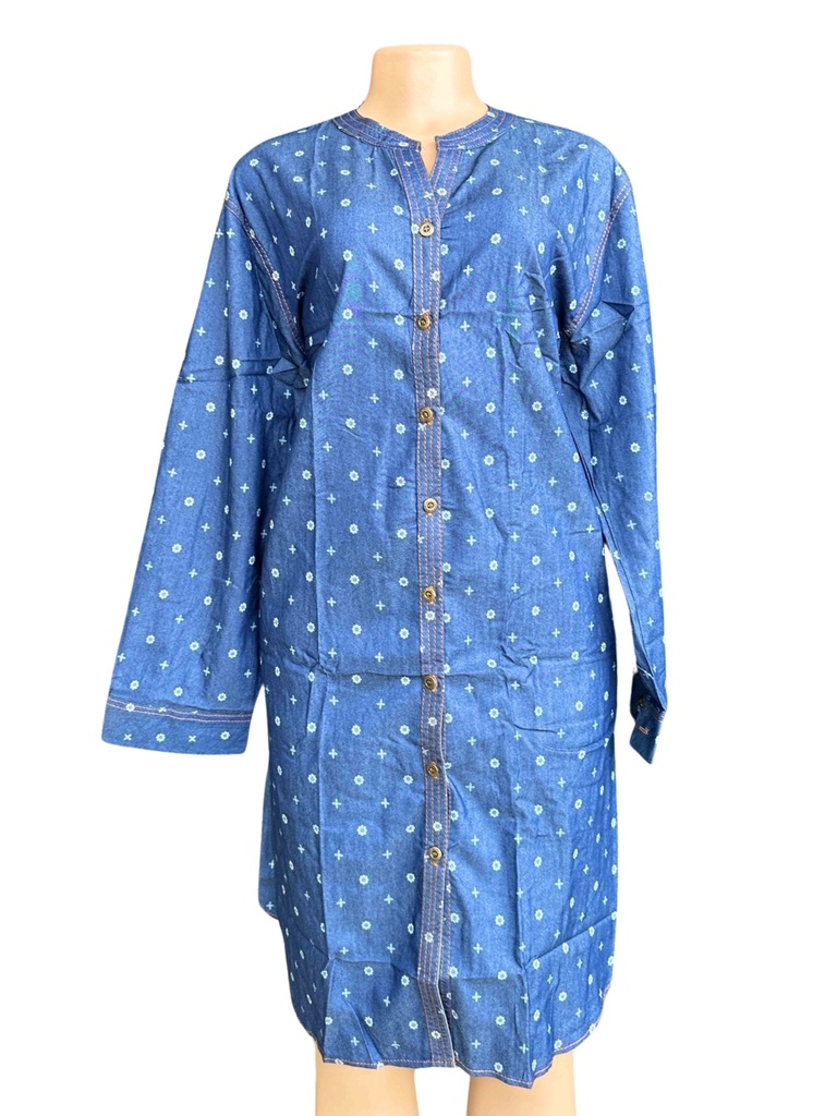 Denim Blue Women's Shirt Dress