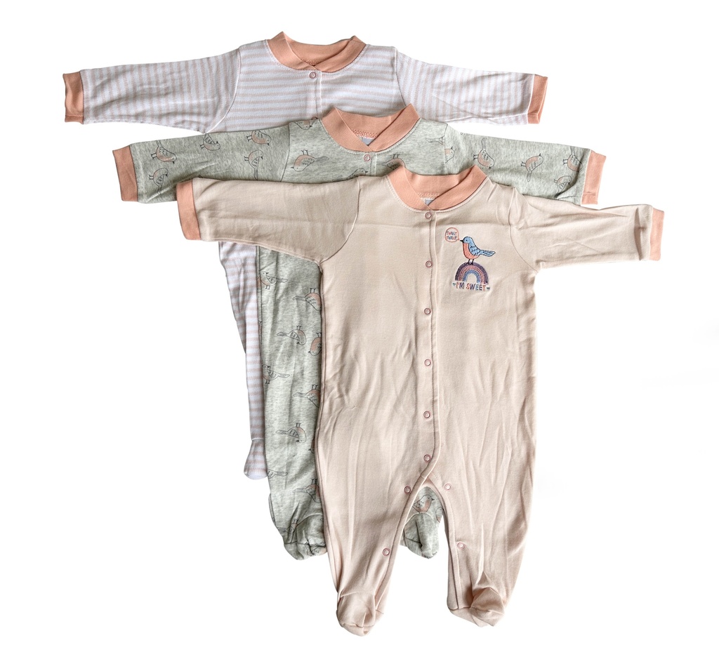 3pack Baby Overall