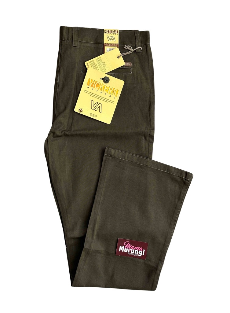 Vickers Men's Khaki Trouser