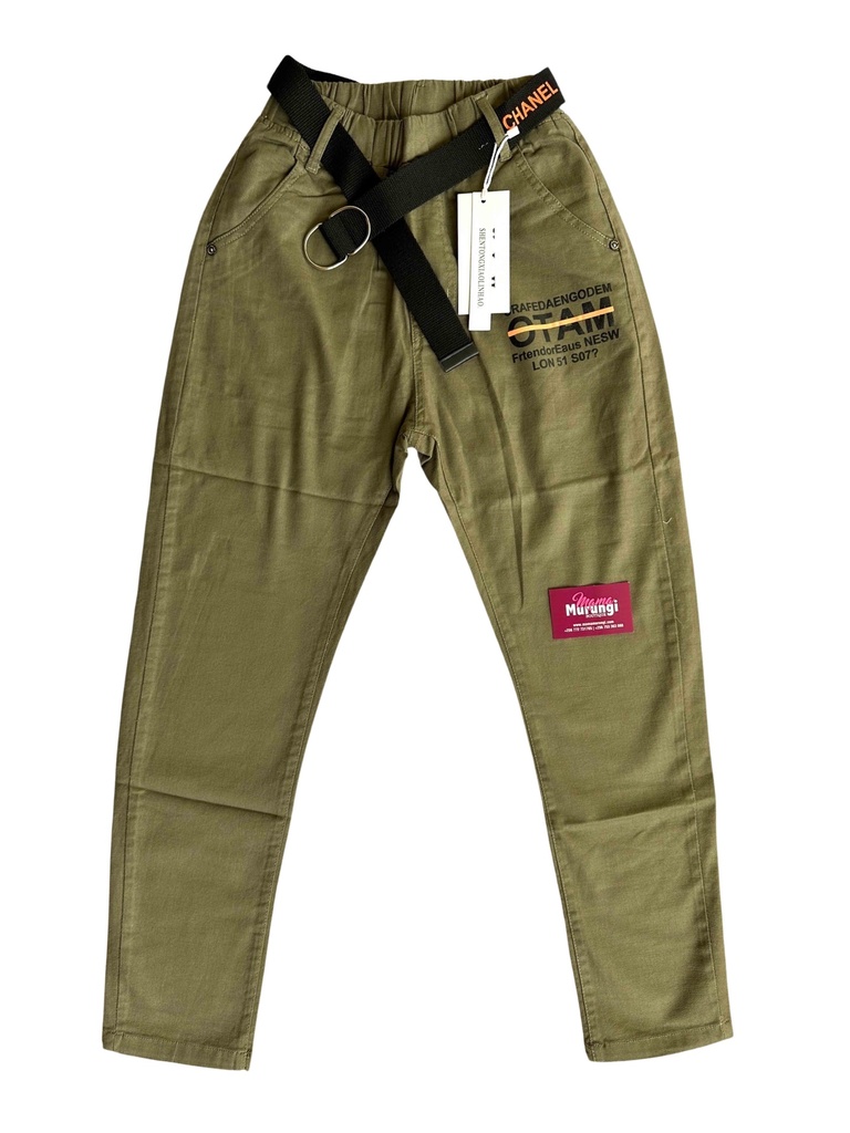 Khaki Boy's Jumbo Trouser