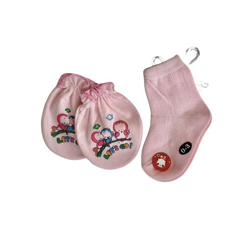 [OS/BB/3102] Pink booty&mitten Set