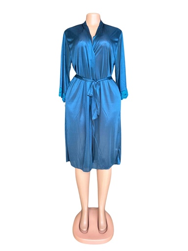 [02/24/W/4166] Navy Blue Night Robe