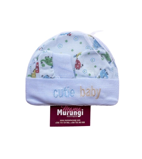 [03/24/BB/5084] Baby Cap, Mitten& Booty Set