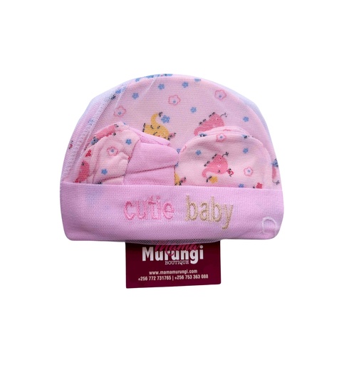 [03/24/BB/5085] Baby Cap, Mitten& Booty Set