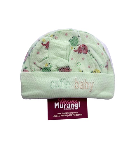 [03/24/BB/5086] Baby Cap, Mitten& Booty Set